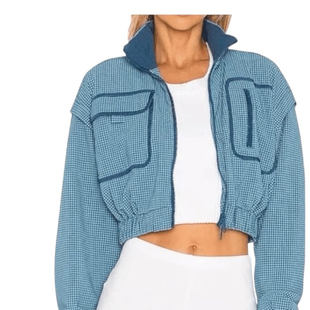 Free People Forty Love Jacket S Caribbean Coast Cropped Tenniscore EUC